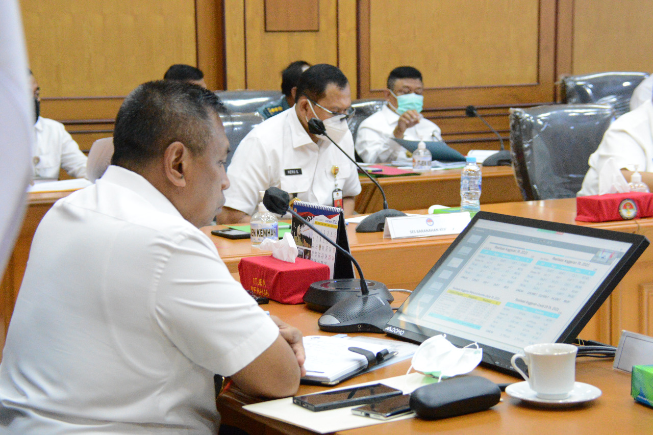 Evaluasi laporan keuangan oleh Itjen Kemhan