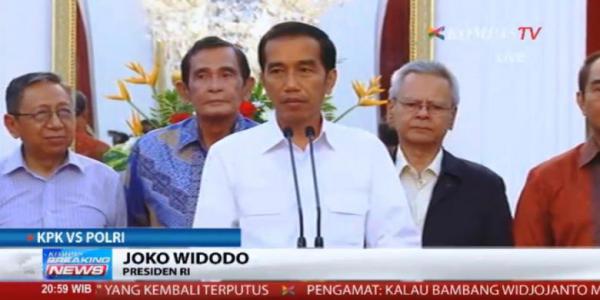 Ini Pernyataan Lengkap Jokowi Menyikapi Perseteruan KPK-Polri