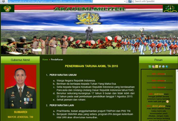 Pendaftaran Akademi TNI 2015 Dibuka