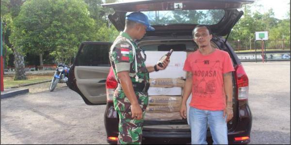 TNI gagalkan penyelundupan miras ilegal di perbatasan RI-Malaysia