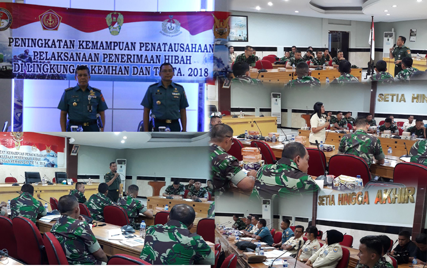 180924 Peningkatan Kemampuan Pelaksanaan Penatausahaan Penerimaan Hibah di Lingkungan KEMHAN dan TNI TA. 2018 di Makasar dan Man